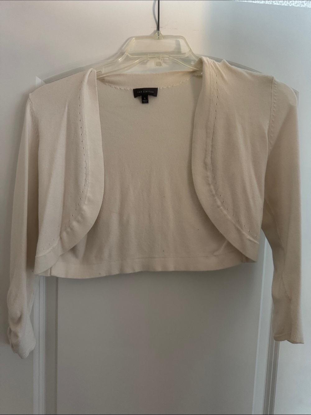 The Limited Cream Cropped Bolero Cardigan